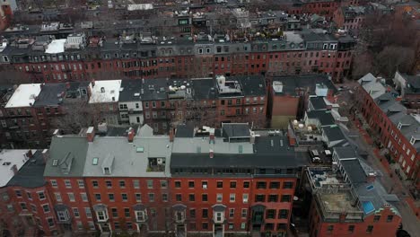 Aerial-Footage-of-Brownstone-Buildings-in-Historic-City