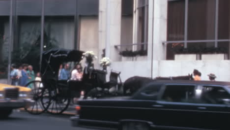 Black-Horse-Carriage-Close-Up-in-New-York-in-1970s-Archival-Video