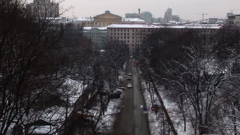 El-Distrito-Gubernamental-De-Kiev-Durante-El-Invierno-De-2010.