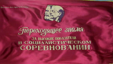 A-Soviet-parade-banner-bearing-the-likeness-of-Marx-and-Lenin