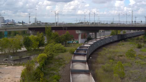 Over-head-view-of-train-on-train-track