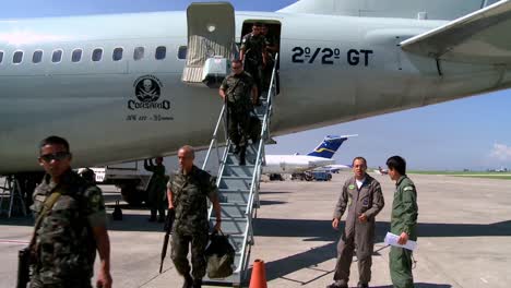 Soldaten-Der-Vereinten-Nationen-Auf-Mission-In-Haiti-Treffen-Am-Flughafen-Von-Port-au-Prince-Ein