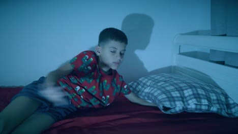 a-sleepwalking-child-gets-up-from-his-bed-while-sleeping-in-his-room-at-night