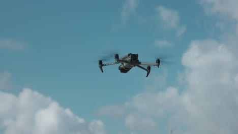 Cloudy-sky-over-flying-DJI-Mavic-3-Pro-drone