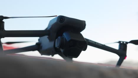 Low-angle-view-of-static-DJI-Mavic-3-Pro-drone