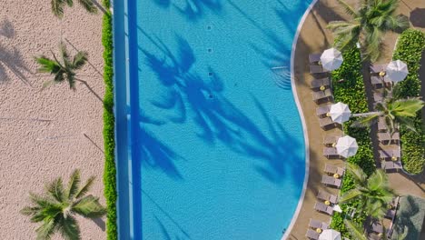 Deserted-swimming-pool-of-Nickelodeon-Resort-of-Punta-Cana,-Dominican-Republic