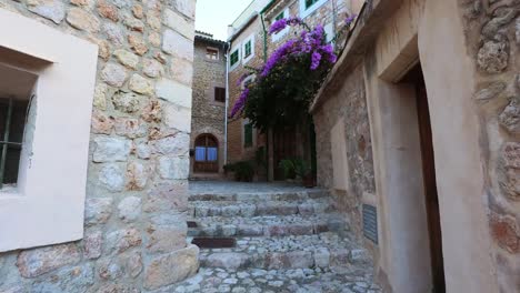 Fornalutx-street-with-bougainvillea-flowers