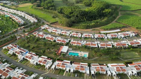 Aerial-of-Suburban-Neighborhood-in-Cali,-Valle-del-Cauca,-Colombia