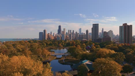 Lincoln-Park-Chicago-aerial-during-autumn