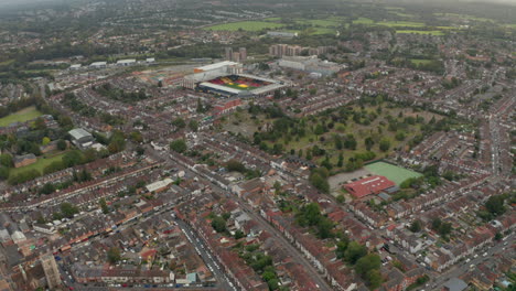 Aerial-shot-towards-Vicarage-road-stadium-Watford