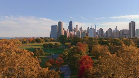 Chicago-aerial-view-of-Lincoln-Park-during-autumn