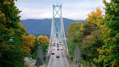 Vancouver,-BC-Canada,-Lions-Gate-Bridge,-known-as-the-First-Narrows-Bridge,-is-a-suspension-bridge-that-crosses-the-first-narrows-of-Burrard-Inlet-and-connects-the-City-of-Vancouver,-British-Columbia