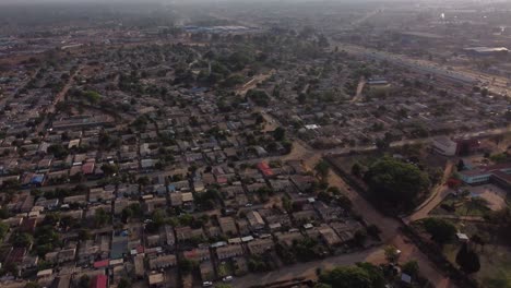 Drone-Video-of-Mbare-High-Density-Suburb-Township-In-Harare,-Zimbabwe