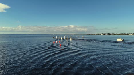Drone-approach-of-little-sailboaters-near-Ft-Myers-Florida