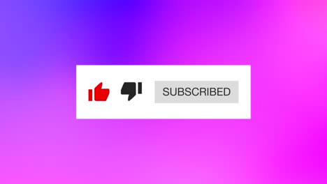 Pink Subscribe Button Animation With Not, Stock Video