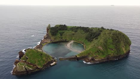 vila-franca-islet-from-aerial-view-in-Azores,-Portugal