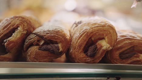 Close-up-of-pastries-with-chocolate-for-breakfast