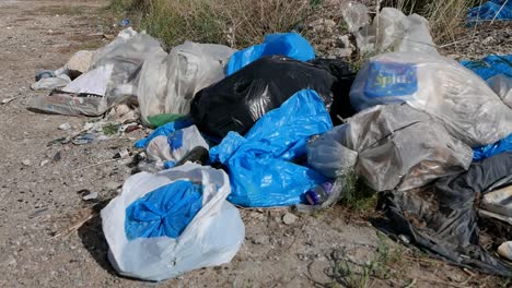 Plastic-bags-full-of-rubbish-dumped-on-the-roadside