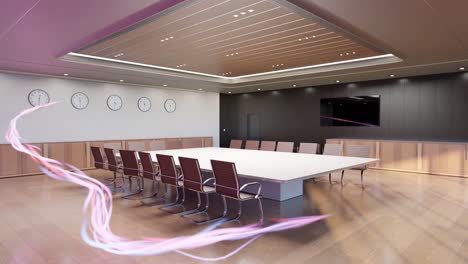 Eleganter-Sitzungssaal-Mit-Zeitzonenuhren-Und-Dynamischer-Beleuchtung