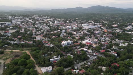 Drone-footage-city-of-Puerto-Escondido,-Oaxaca,-is-breathtaking