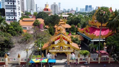 Entrance-to-Dhammikarama-Burmese-Temple.-Tourist-attractions-Malaysia