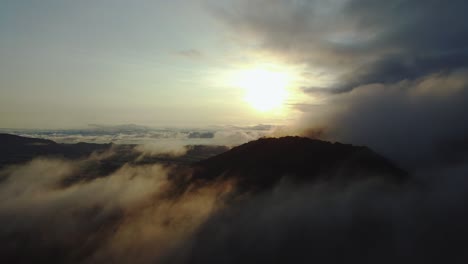 Beautiful-cinematic-aerial-shot-of-Volcano-in-Costa-Rica--4K-video
