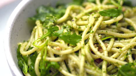 Bowl-Of-Pesto-With-Pinenuts-And-Rocket