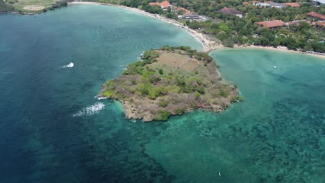 Luxury-Escape:-Aerial-4K-Drone-Footage-of-Nusa-Dharma-and-Peninsula-Islands-near-Nusa-Dua,-Bali