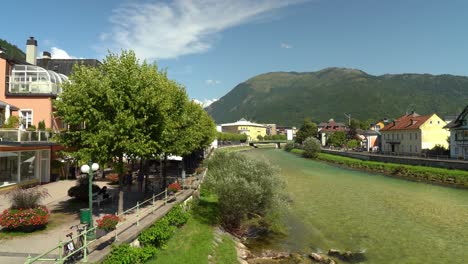 River-Traun-near-Spa-Town-Bad-Ischl-on-Sunny-Day