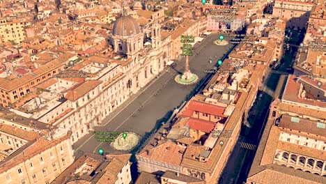 Piazza-Navona-Google-Earth-Point-of-Interest-Animation-Media,-Rome-Italy-Maps-Destination