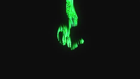 Absteigende-Grün-Leuchtende-Partikel-Magiehintergründe---Animation