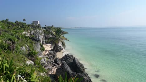 Tulum-México-Riviera-Maya-Antiguas-Ruinas-Con-Mar-Caribe-Océano