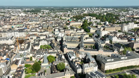 Sunny-Rennes-City-Centre-Aerial-Cityscape---Orbit