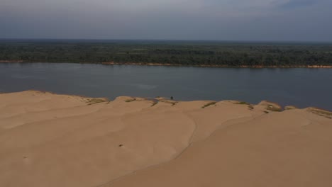 Sanddünen,-Fluss--Und-Amazonaswälder,-Bedroht-Durch-Schwere-Dürre-Und-Globale-Erwärmung