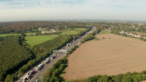 Aerial-shot-over-traffic-on-the-M25