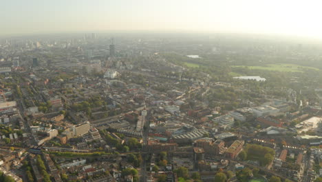 Aerial-shot-towards-Camden-and-Regents-park-London