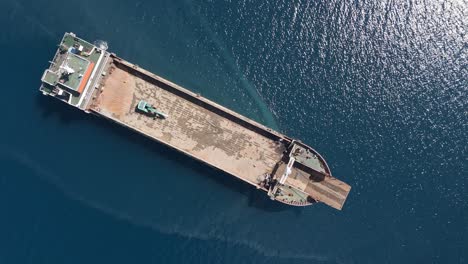 Drone-View-of-Mining-Barge-in-Bay-of-Ipil,-Surigao-Del-Norte,-Philippines
