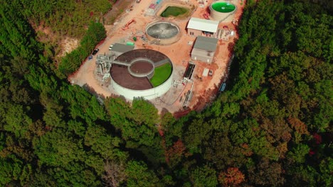 Aerial-view-to-sewage-treatment-plant-under-construction