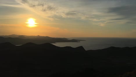 Spectacular-panoramic-view-of-northern-Corsica-island-at-sunset-in-France