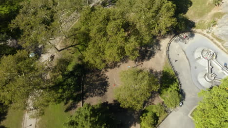 Luftaufnahme-über-Dem-Central-Park,-Die-Das-Stadtbild-Von-Lincoln-Square,-New-York,-Freigibt