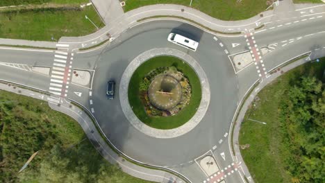 A-drone-shot-over-a-roundabout