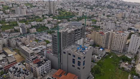 Dichte-Gebäude-Und-Strukturen-In-Der-Stadt-Hebron,-Palästina---Luftaufnahme