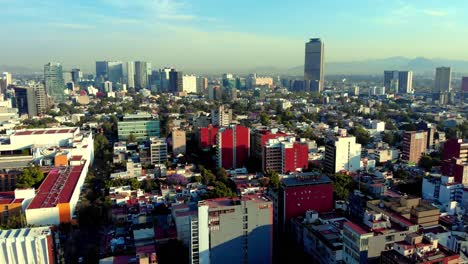 aerial-view-Mexico-city-residential-neighborhood-Polanco-morning-urban-landscape