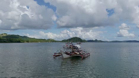 Large Fishing Boats In The Seas Of Surigao Del Norte In The Caraga Region  Of Mindanao, Philippines Aerial Orbital Free Stock Video Footage Download  Clips Vehicles