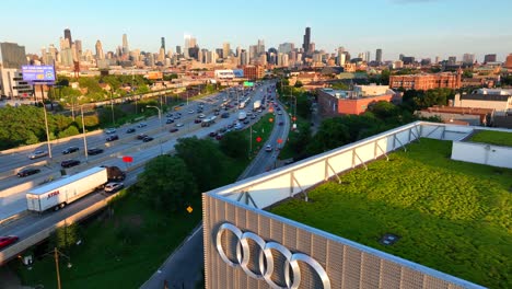 Concesionario-Audi-En-El-Centro-De-Chicago,-Illinois.