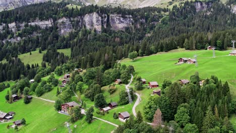 Urbanización-Libre-Braunwald-Glarnerland-Alpes-Suizos-Antena