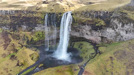 Seljalandsfoss-Iceland--4K-drone-footage-aerial-view