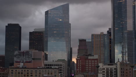 Establishing-shot-of-buildings-in-downtown-Houston,-Texas