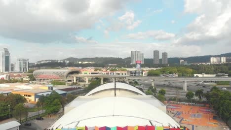 Aerial-view-of-Spacerubix-arena-at-Kuala-lumpur-malaysia