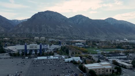 Brigham-Young-University-BYU-stadium-and-campus---push-in-aerial-flyover